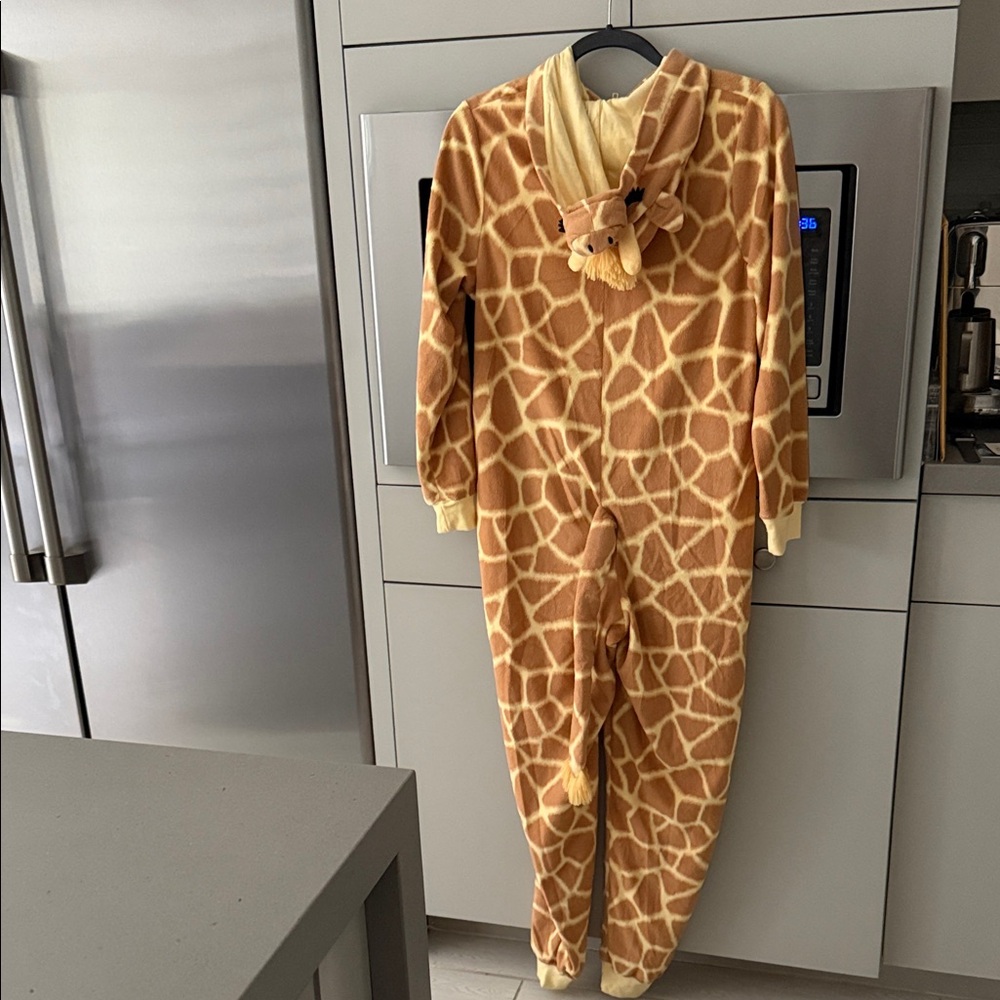 Xhilaration Giraffe Print Jumpsuit in Brown and Cream - Picture 2 of 3